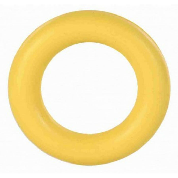 Dog toy Trixie Ring Yellow Rubber Natural rubber