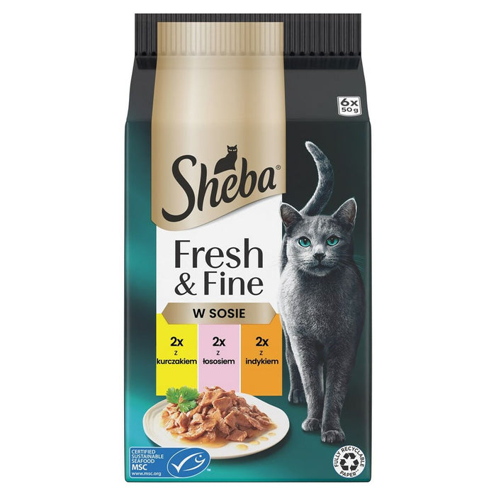 Cat food Sheba Fresh & Fine Meat Dishes in Sauce 6 x 50 g
