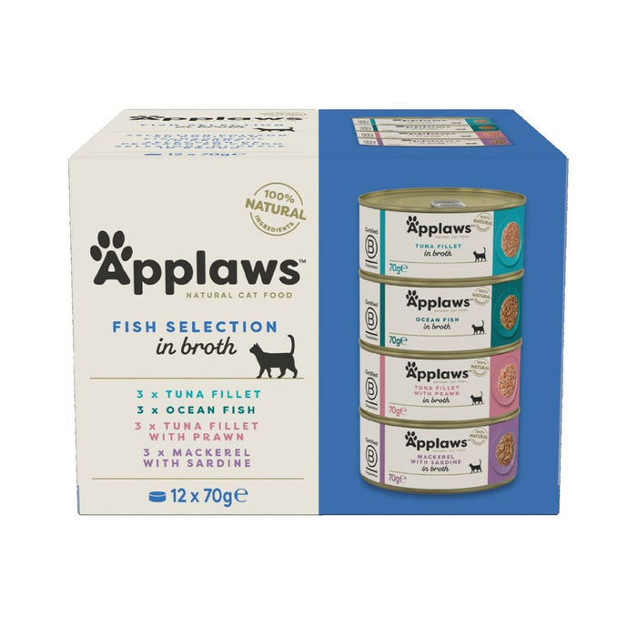 Cat food Applaws Fish selection multipack in broth Fish 70 L