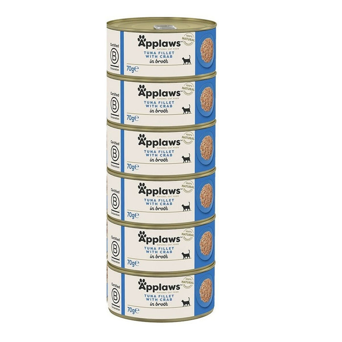 Cat food Applaws Tuna fillet with crab in broth Fish