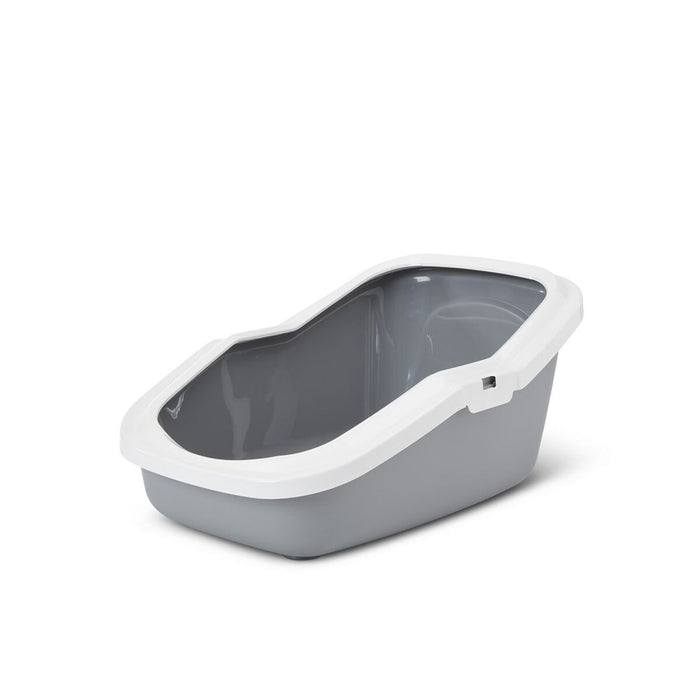 Cat Litter Box Savic White Grey Plastic