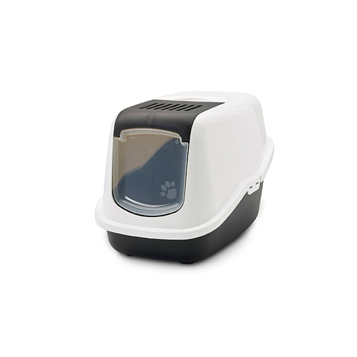 Cat Litter Box Savic Nestor White Black Plastic