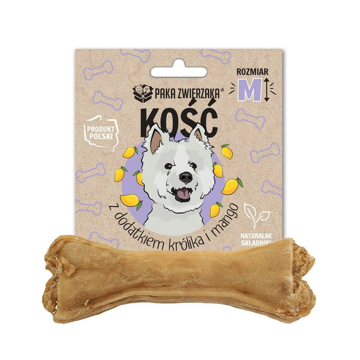 Dog Snack Paka Zwierzaka Bone with rabbit and mango M 12 cm Rabbit 55 g