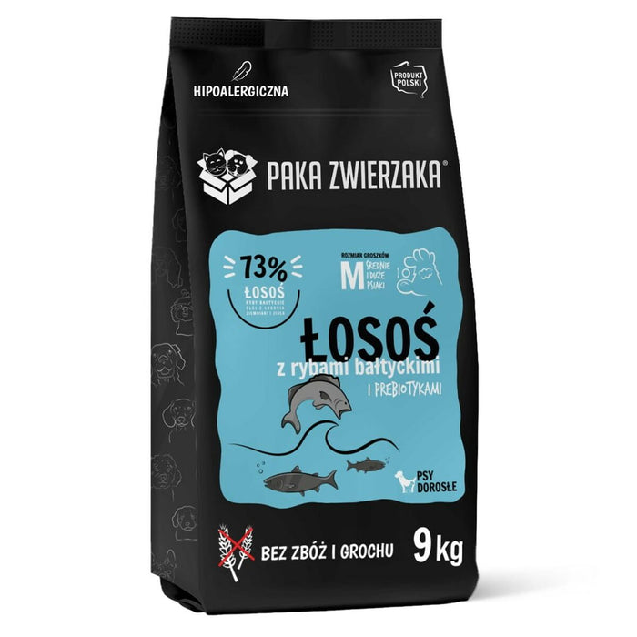 Fodder Paka Zwierzaka Salmon with Baltic fish M Salmon 9 kg