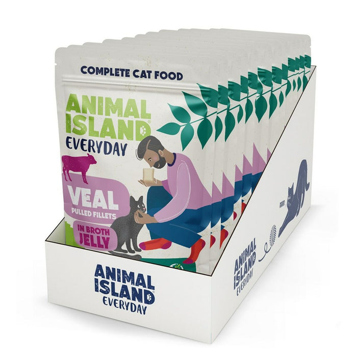 Cat food ANIMAL ISLAND Everyday Jelly Veal 12 x 85 g