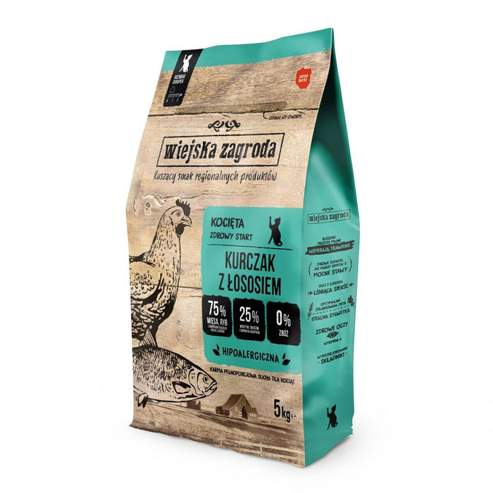 Cat food WIEJSKA ZAGRODA Kitten Chicken with salmon Chicken 5 kg
