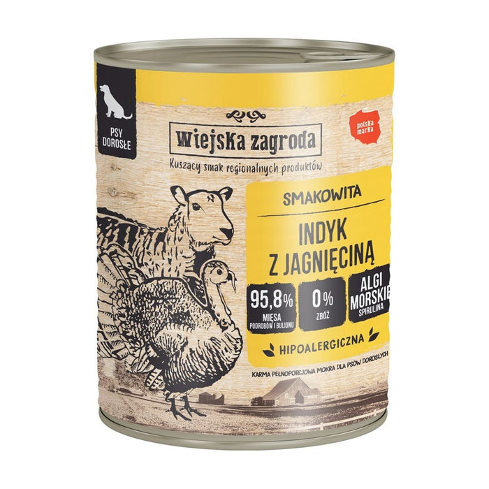 Wet food WIEJSKA ZAGRODA Turkey with lamb Turkey 800 g