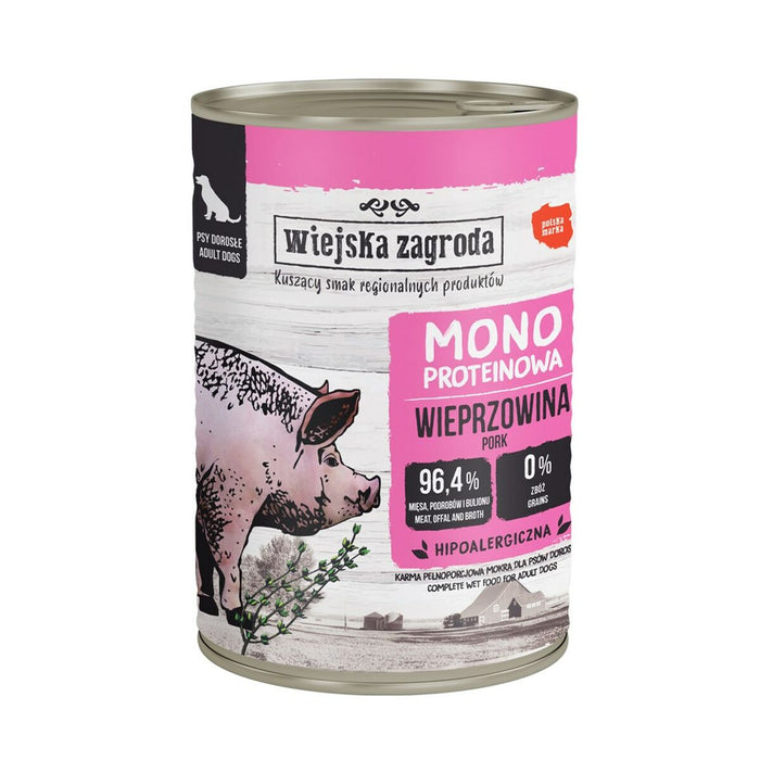 Wet food WIEJSKA ZAGRODA Monoprotein Pork Pig 400 g