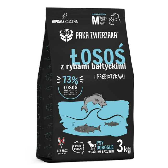 Fodder Paka Zwierzaka Salmon with Baltic fish M Salmon 3 Kg