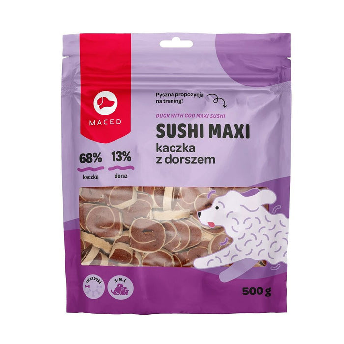 Dog Snack Maced Duck with cod Maxi sushi Duck 500 g