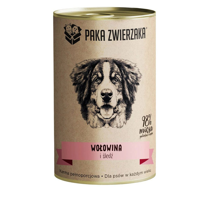 Wet food Paka Zwierzaka Beef and herring Beef 400 g