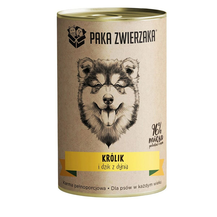 Wet food Paka Zwierzaka Rabbit and boar with pumpkin Wild Boar 400 g