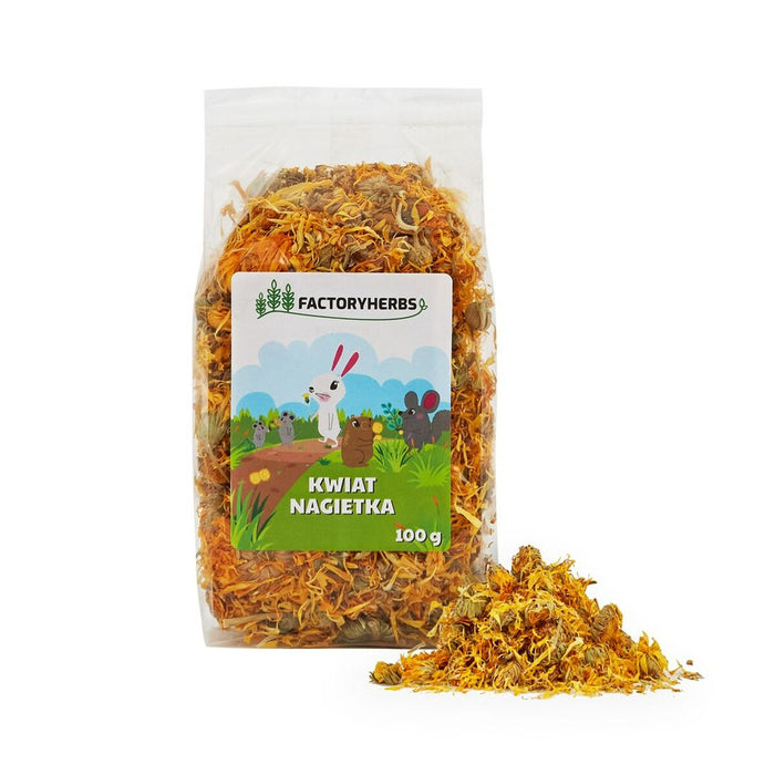 Rabbit Food Factoryherbs Marigold flowers Chichilla Guinea pig Hamster Rat Mouse Rodents Birds 100 g