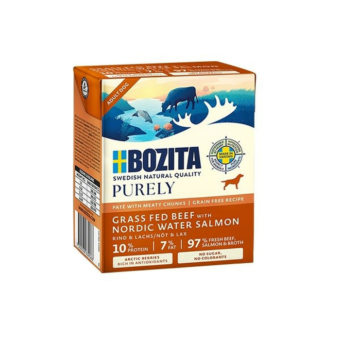 Wet food Bozita Purely Paté Duoprotein Beef and salmon 400 g