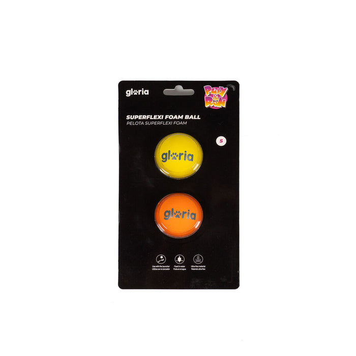 Pet Ball Gloria PLAY AND RUN Yellow Foam TPR S 4,5 cm 2 Units