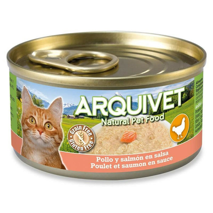 Cat food Arquivet Chicken in sauce with salmon Chicken 80 g