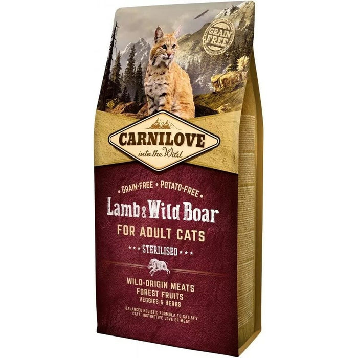Cat food Carnilove Lamb & Wild Boar Sterilised 6 Kg