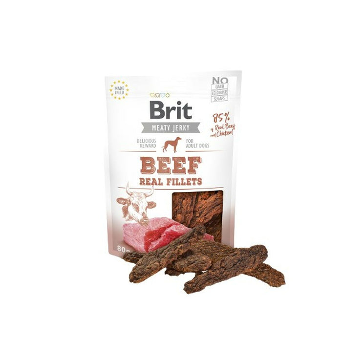 Dog Snack Brit Jerky Beef Real Fillets Chicken Veal 80 g