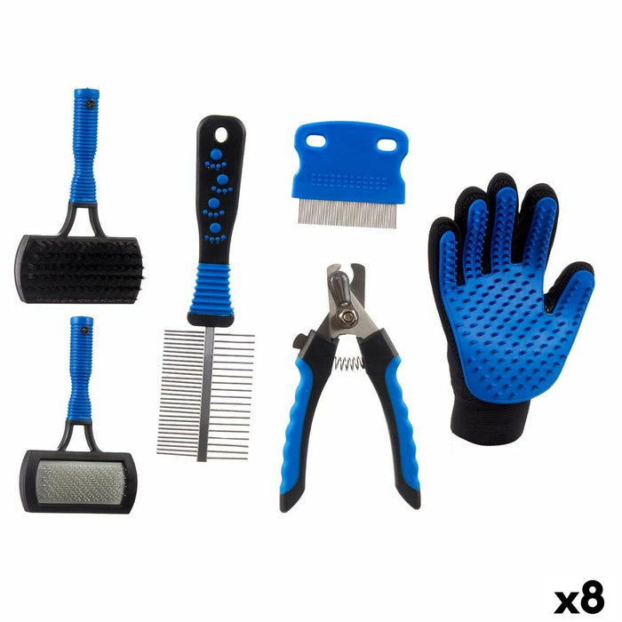 Hygiene-Set Mascow HL21082601 HL21082601 Blau Polyester Stoff TPR Haustiere (8 Stück)